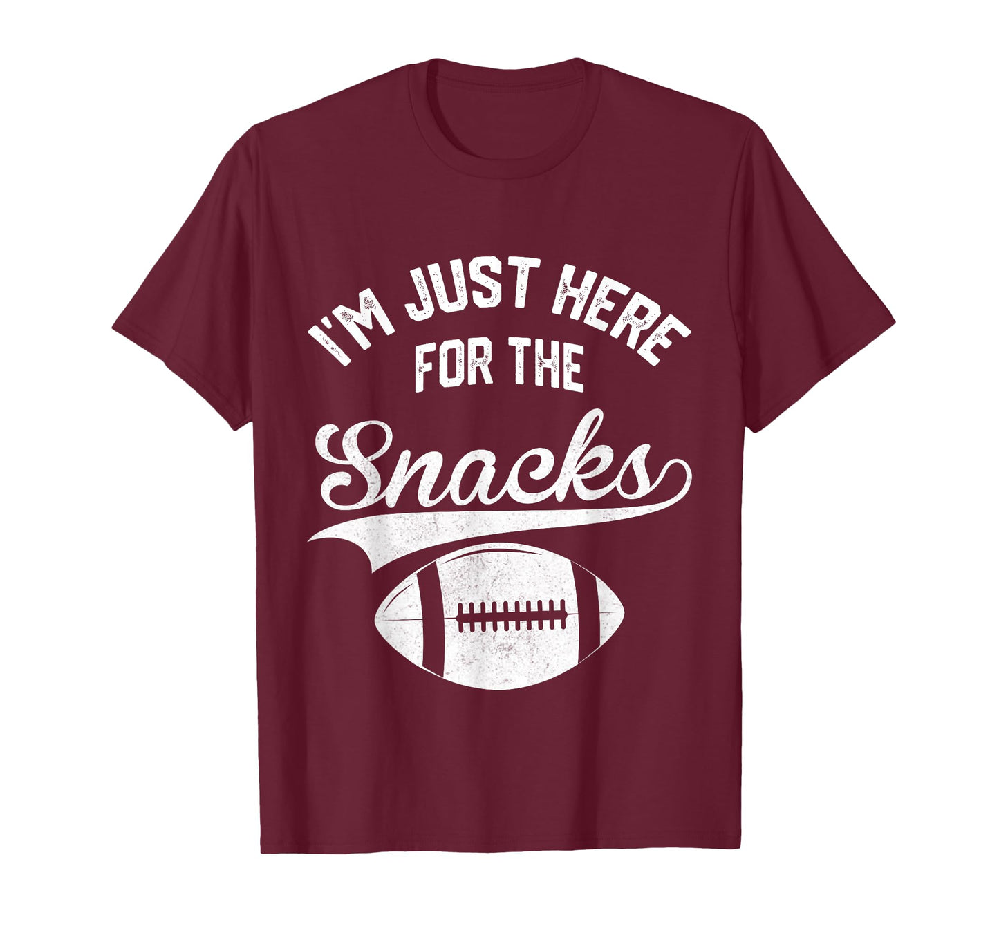 I'm Just Here for The Snacks Cute Football Women Kids T-Shirt