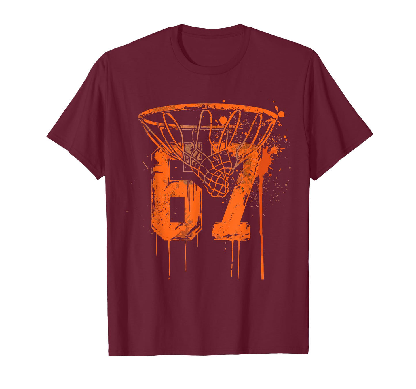 Basketball 67 Six Seven Alpha Slang 6 7 Meme Kids Teachers T-Shirt