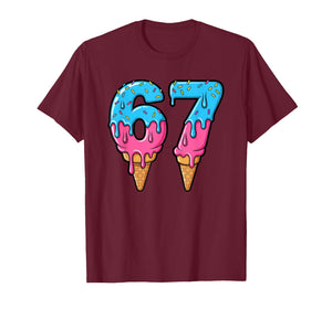 Funny 67 Meme Ice Cream Drip Six Seven Gen Z T-Shirt