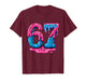 67 Six Seven Ice Cream Drip Cool Meme 67 Funny Number 6 7 T-Shirt
