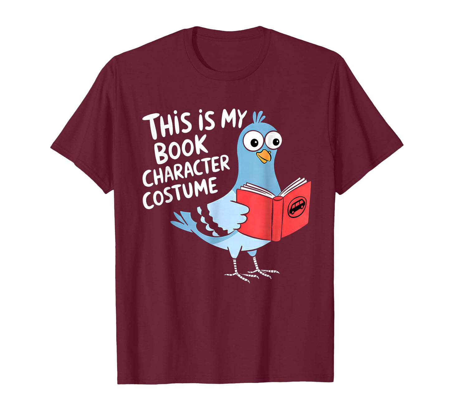 This is My Book Character Costume Funny Pigeon Kids Reading T-Shirt