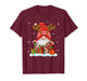 Funny Reindeer Gnome Football Player Christmas Lights T-Shirt