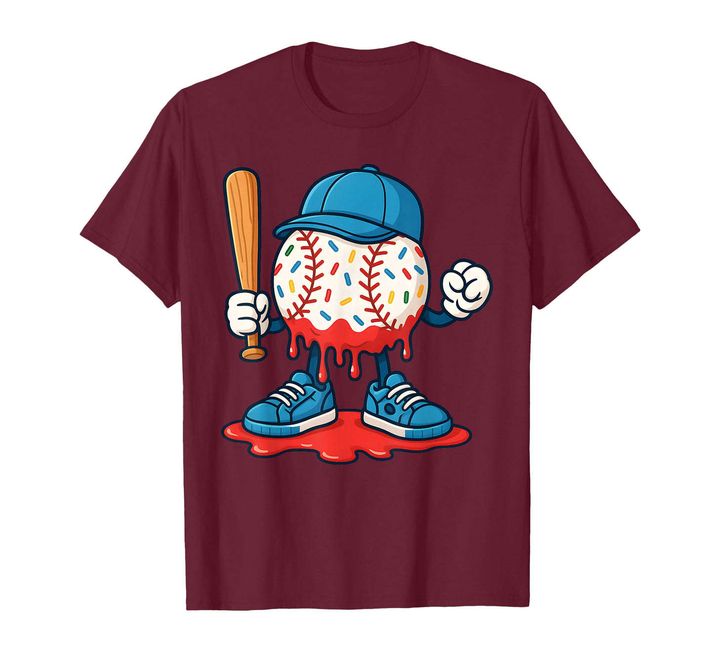 Funny Baseball Lifestyle 101 Youth Baseball Drip Icecream T-Shirt