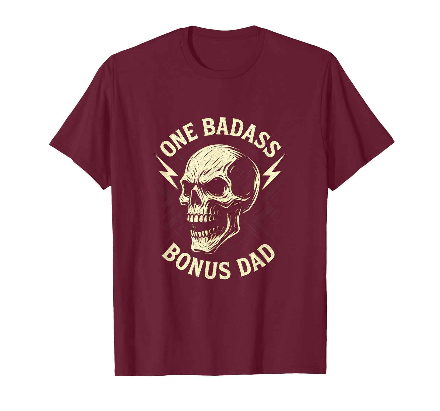 ONE Badass Bonus DAD - Vintage Skull Stepdad T-Shirt