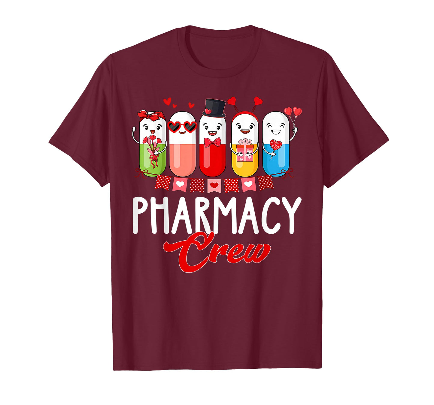 Pharmacy Crew Nurse Valentines Day Pharmacist Technician T-Shirt