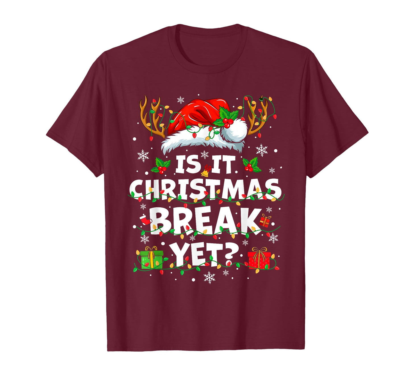 Funny Xmas Holiday is It Christmas Break Yet Teacher Women T-Shirt