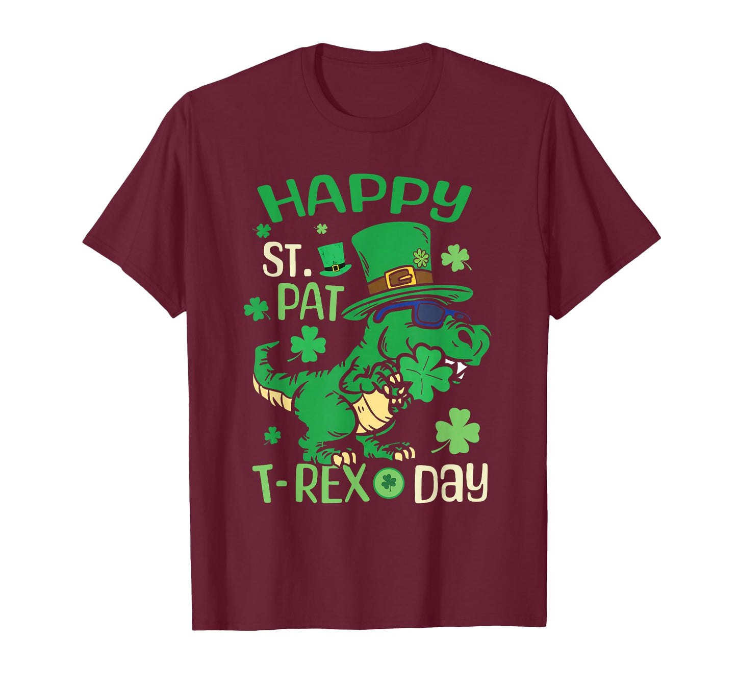 Happy St Pat Trex Day Dino St Patricks Day Toddler Kids Boys T-Shirt