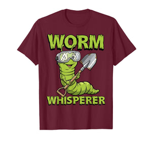 Worm Farmer Eco Humor Funny Earthworm Garden Worm Whisperer T-Shirt