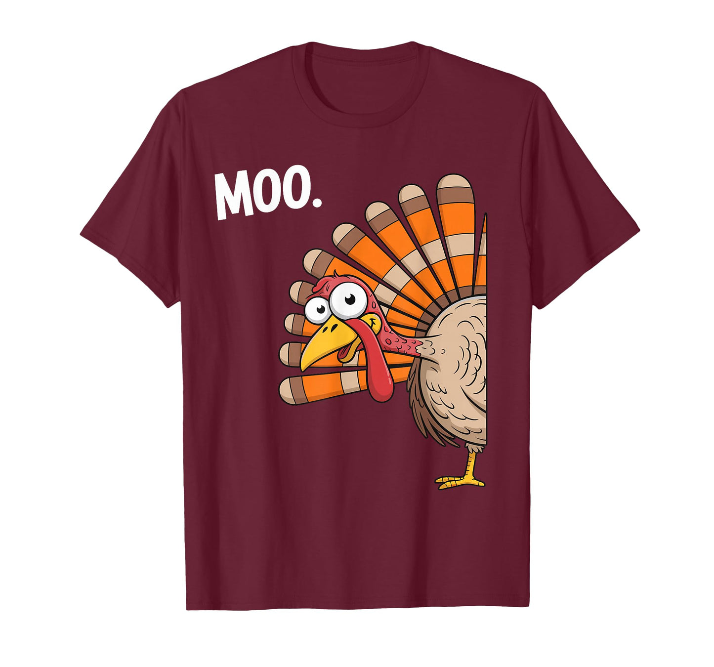 Moo Funny Turkey Thanksgiving T-Shirt