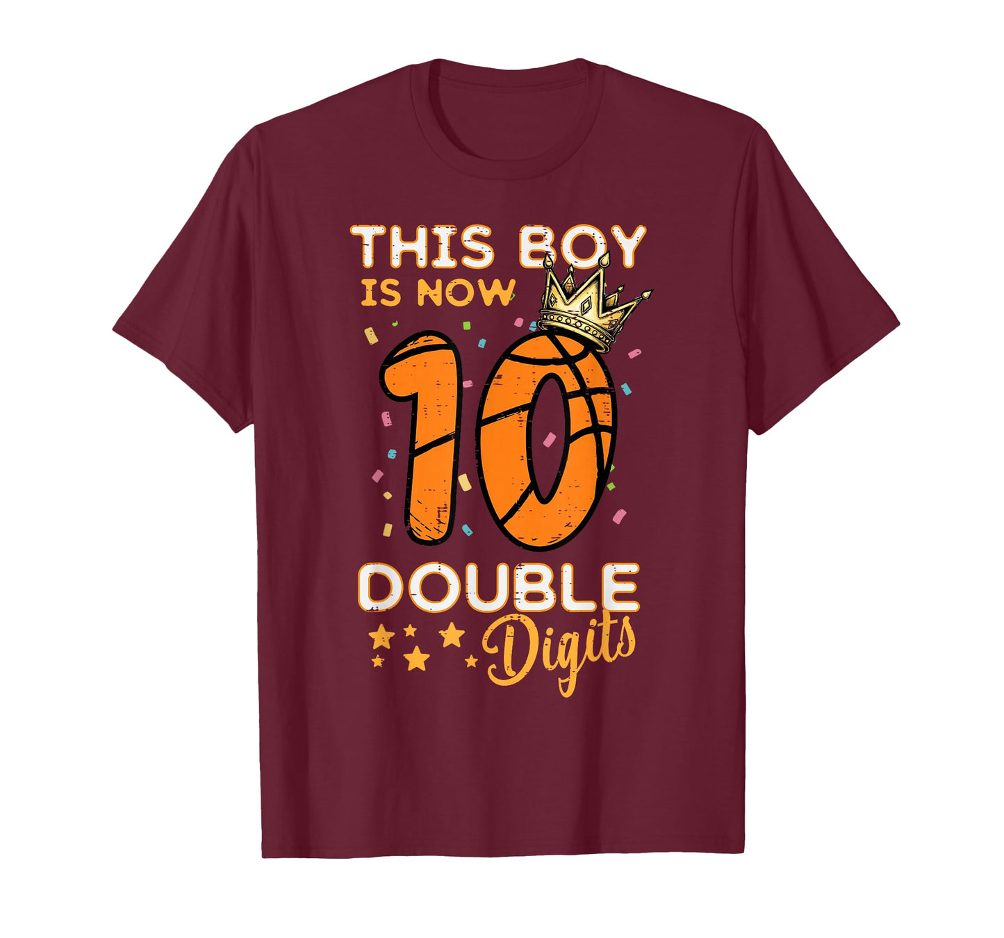 This Boy Now 10 Double Digits Crown 10th Birthday Boys Kids T-Shirt