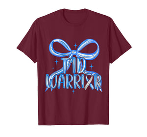 Type 1 Diabetes Awareness T1D Warrior Diabetic Preppy Bow T-Shirt