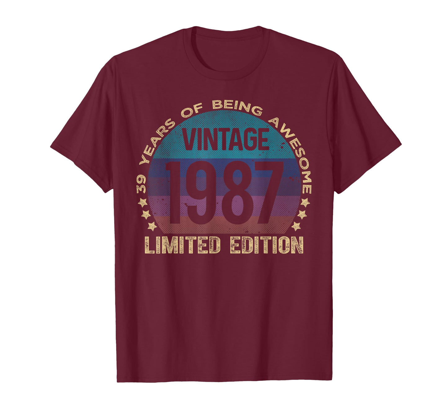 39 Year Old Gifts Vintage 1987 Limited Edition 39th Birthday T-Shirt