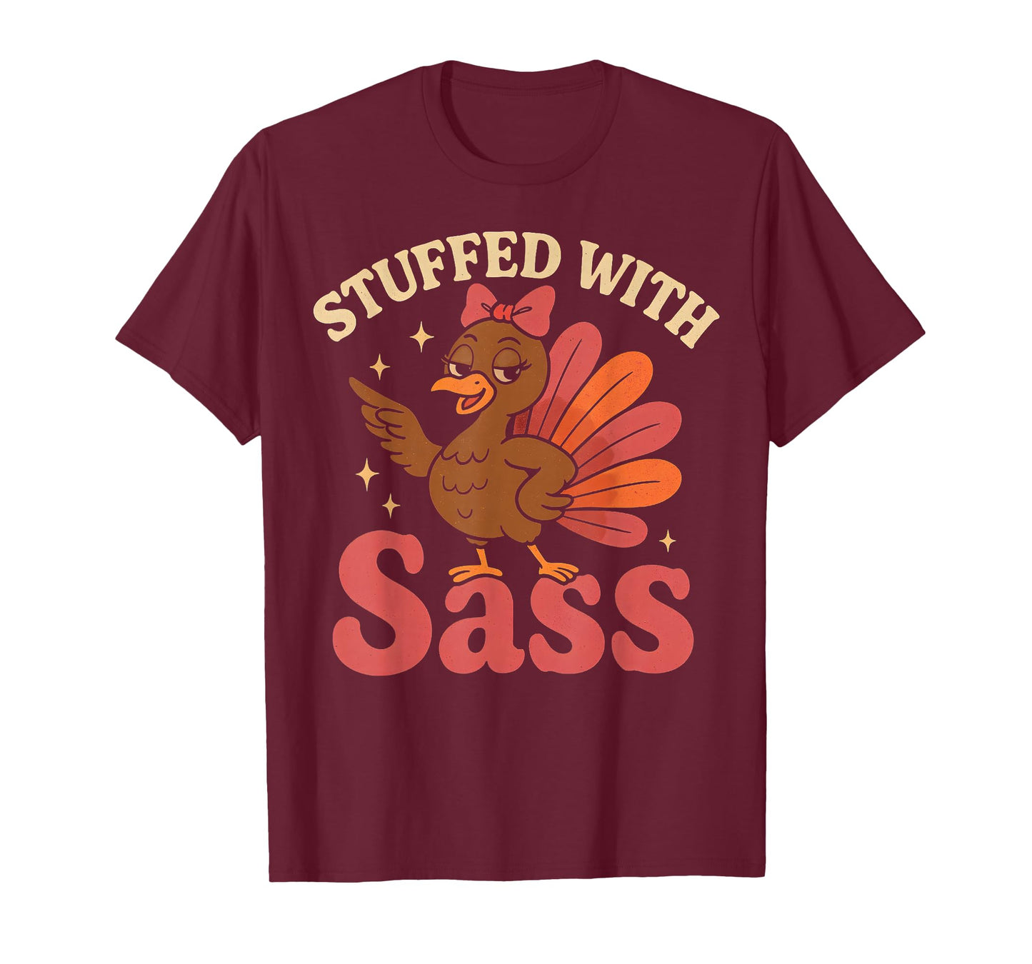Stuffed with Sass Coquette Bow Turkey Thanksgiving Family T-Shirt