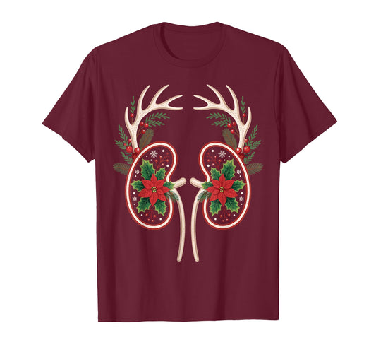 Christmas Dialysis Kidney Christmas Nephrologist Nurse T-Shirt