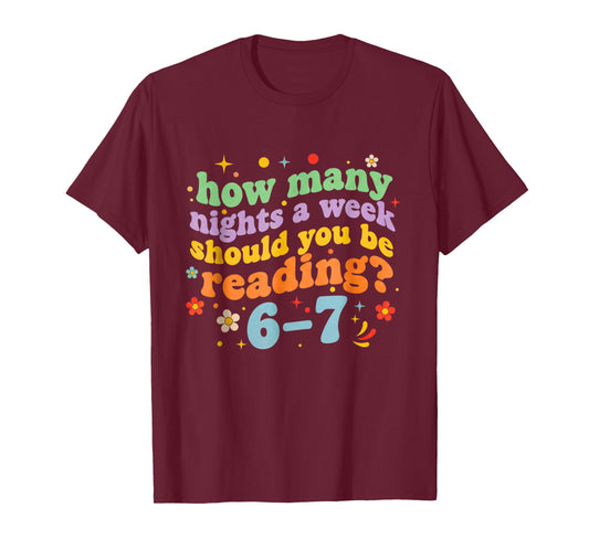 Funny Six Seven 6 7 Meme Teacher Design Reading 6-7 Teacher T-Shirt