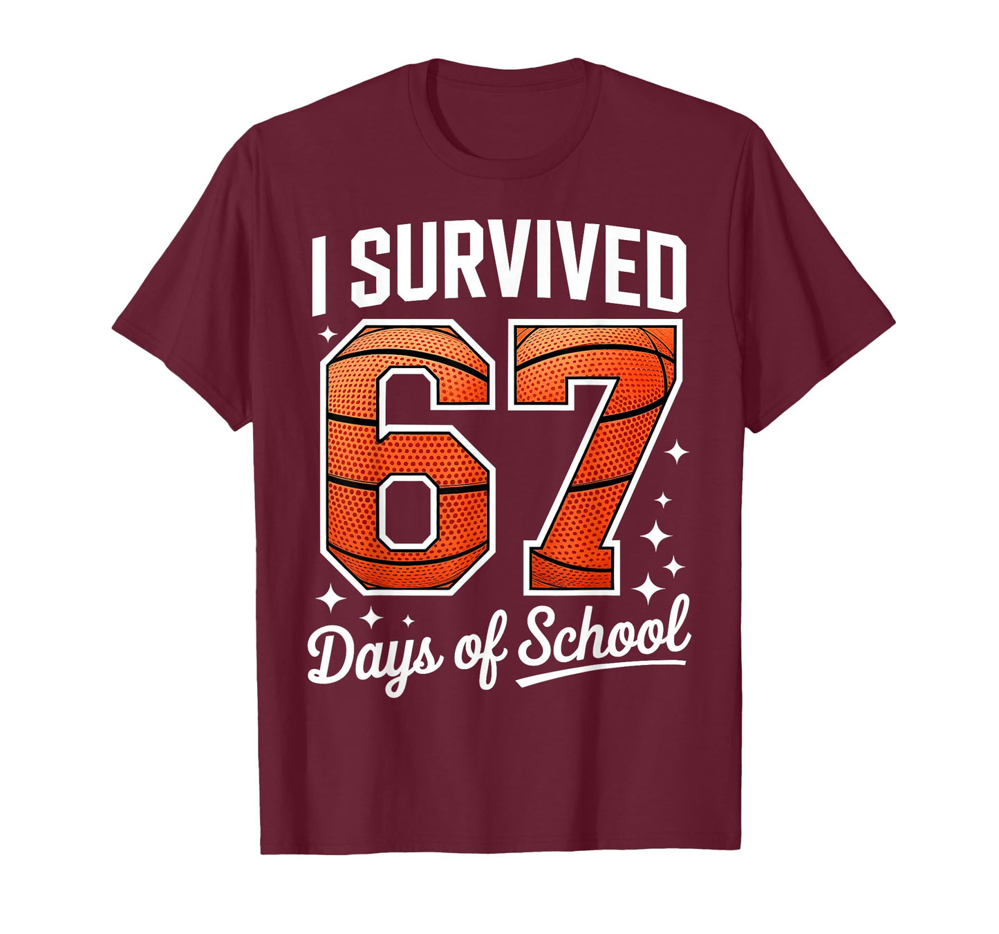 I Survived 67 Days of School Basketball Six Seven Meme Kids T-Shirt