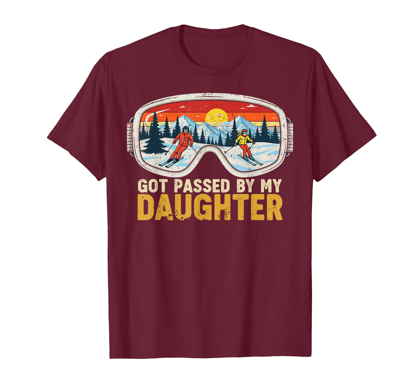 Got Passed by My Daughter Funny Family Skiing T-Shirt
