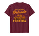 Visit Sunny Orlando Florida Vintage Skyline Souvenir T-Shirt