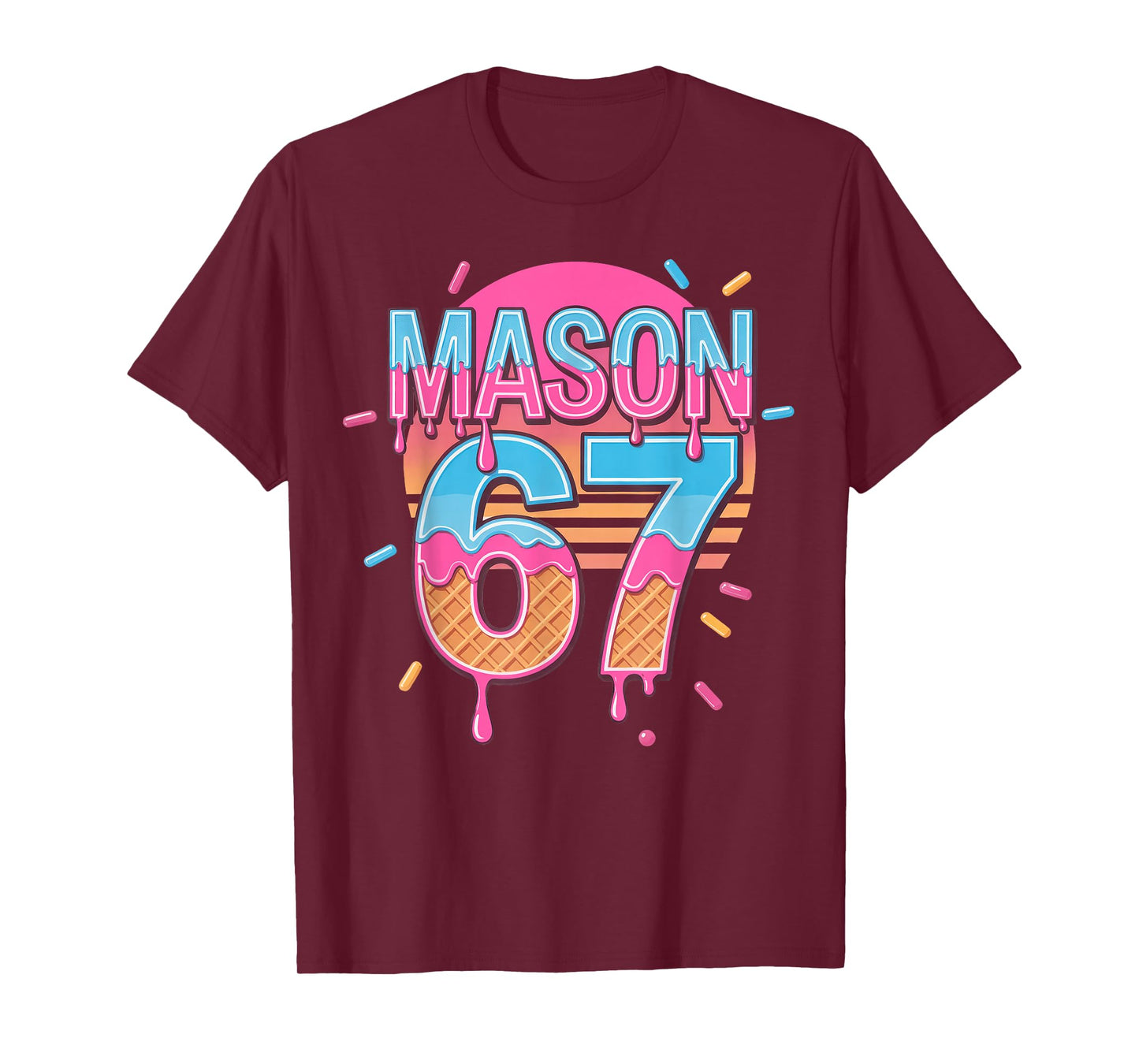 Mason 67 Meme Ice Cream Baseball Drip T-Shirt