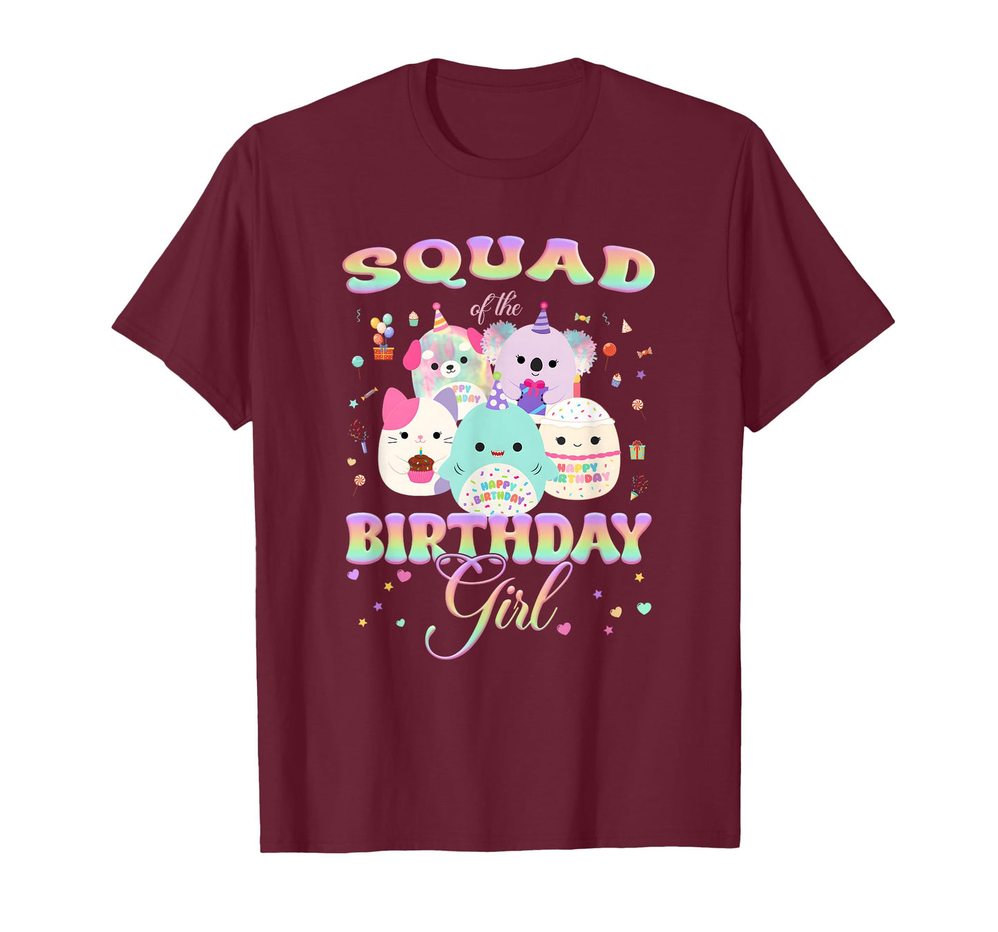 Birthday Family Squish Squad Squad of The Birthday Girl T-Shirt
