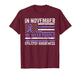 in November We Wear Purple Epilepsy Awareness American Flag T-Shirt