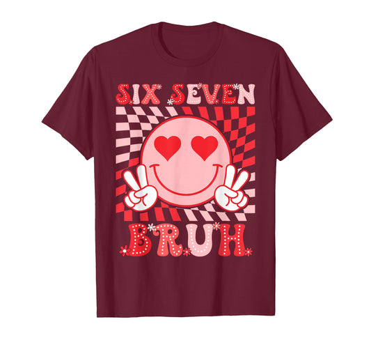 Six Seven 67 Meme Cool Valentine’s for Teens Boys Girls Kids T-Shirt