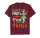 Safety First Drink with A Nurse St Patricks Day Anime Nurses T-Shirt