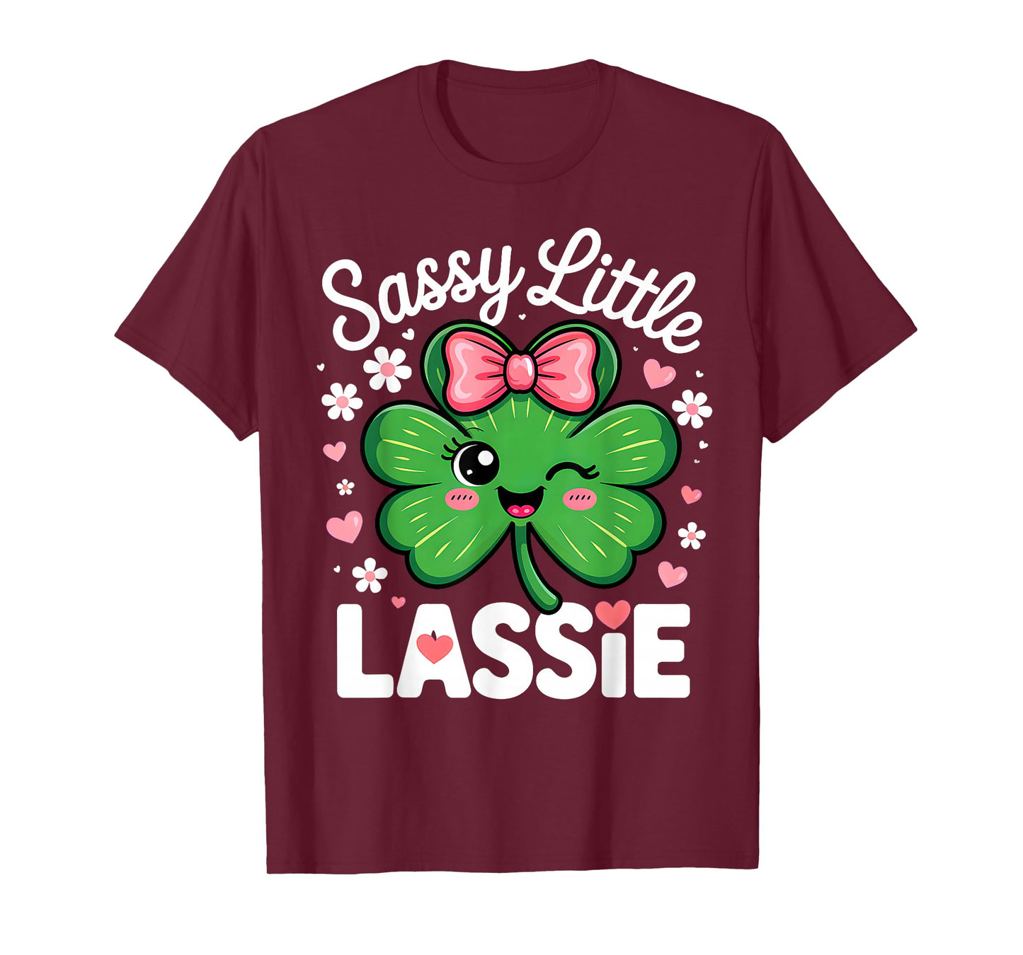 St Patricks Day Sassy Little Lassie Kids Girls Paddy's Day T-Shirt