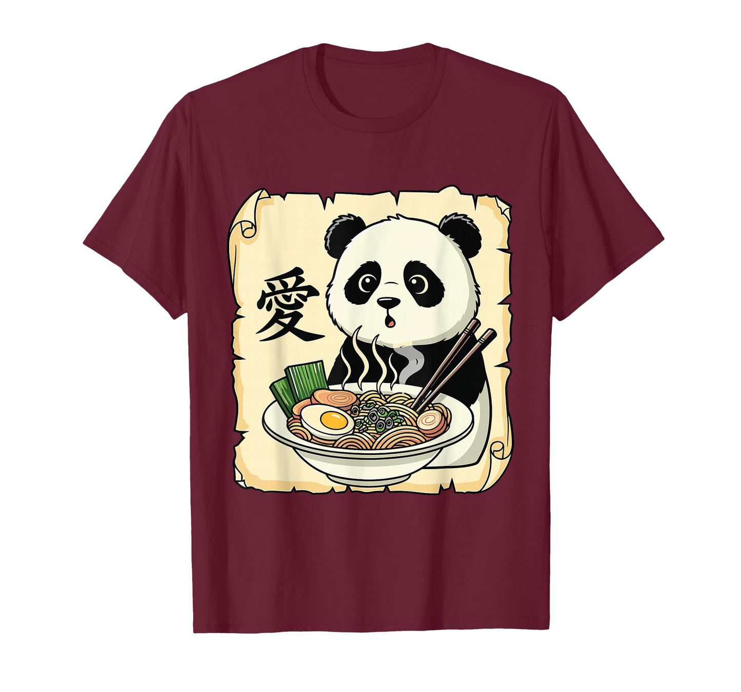 Funny Panda Ramen Kawaii Anime Japanese Graphic Women Men T-Shirt