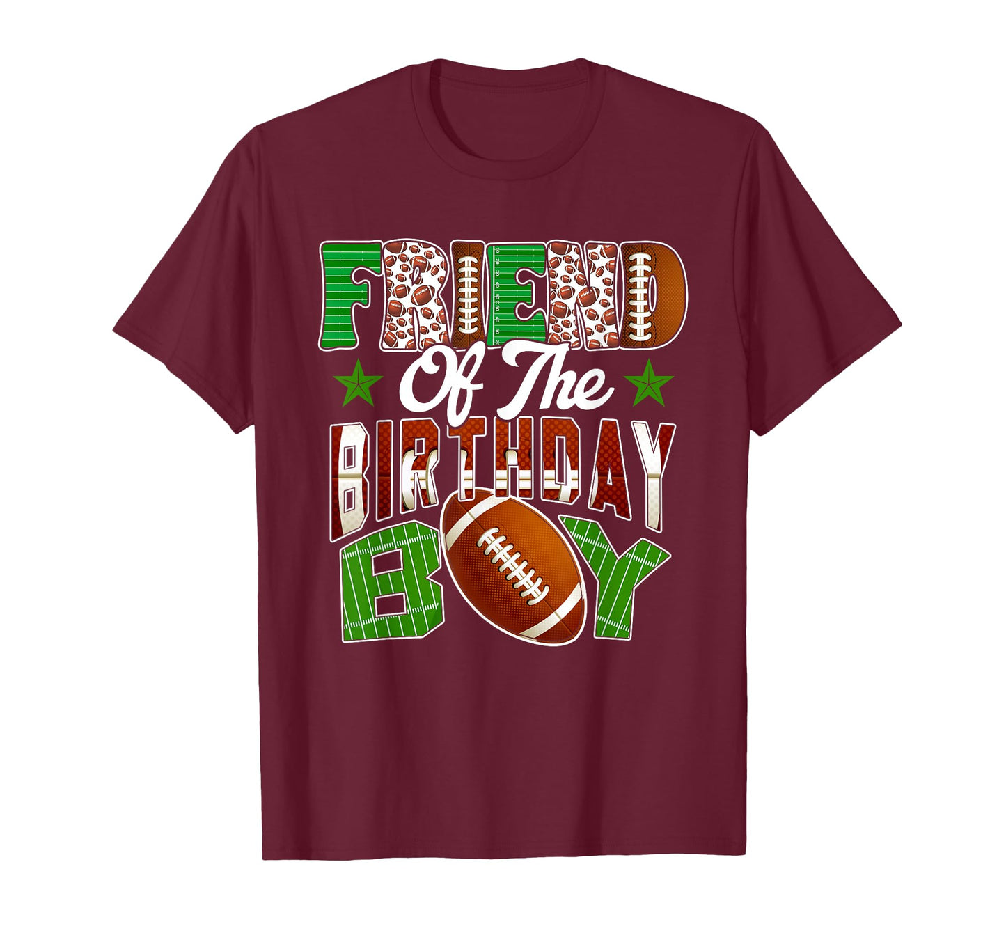 Friend of The Birthday Boy Football Party Family Matching T-Shirt