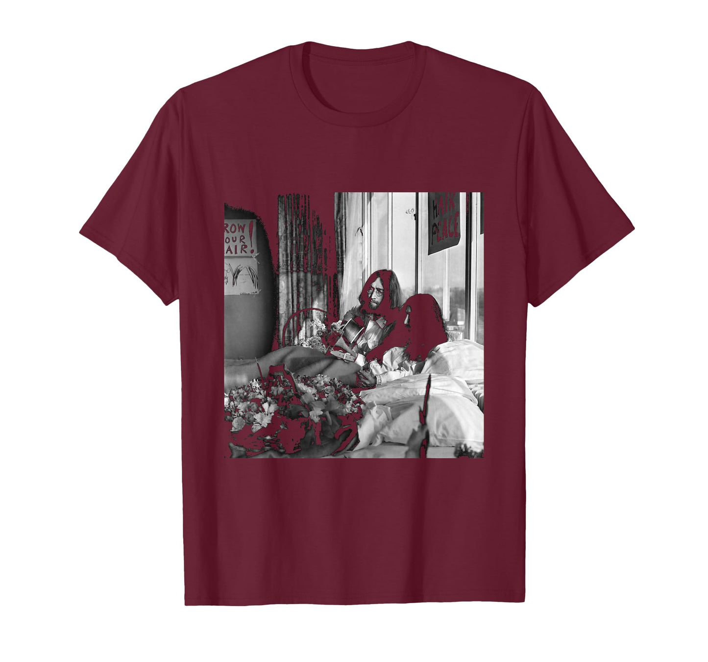 John Lennon The Beatles Yoko ONO Anti-War Bed-in 1969 T-Shirt