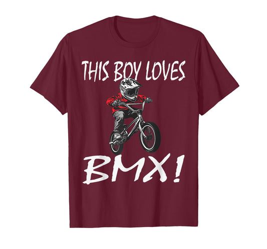 This boy Loves BMX, Kids BMX T-Shirt