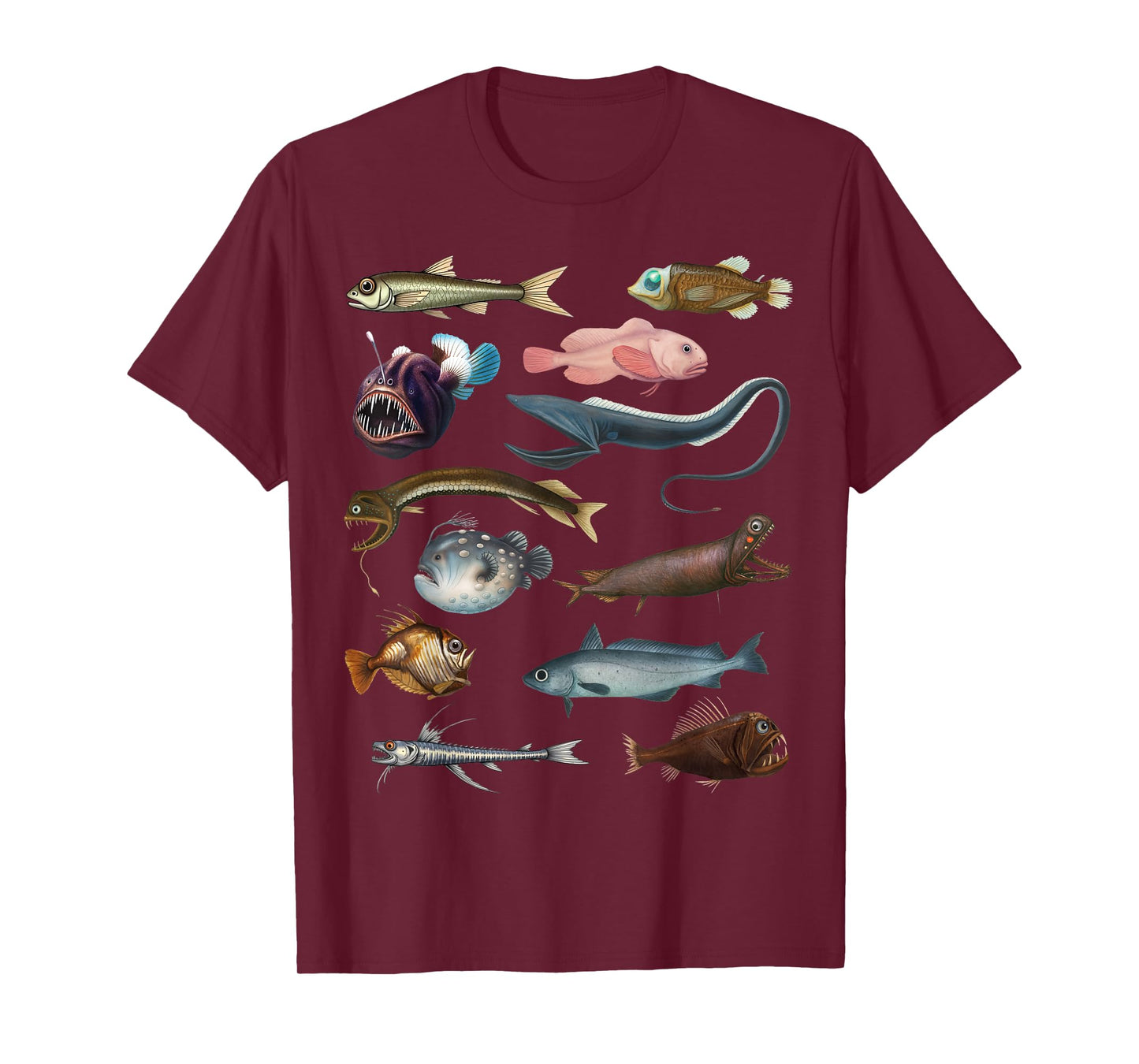 Deep Sea Fish Ocean Biology & Marine Science Educational T-Shirt