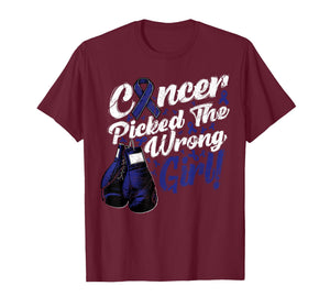 Colorectal Cancer Colon Picked Wrong Girl Awareness Support T-Shirt