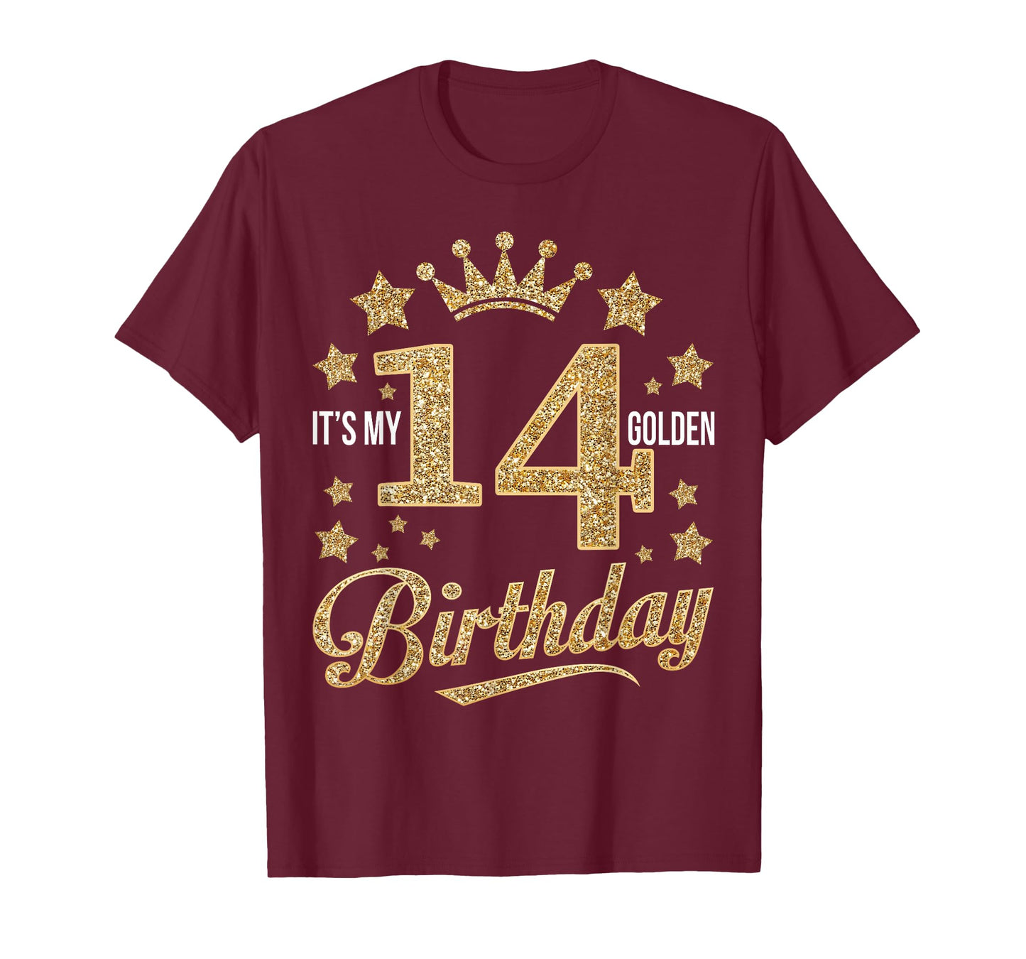 It's My 14th Golden Birthday 14 Year Old Bday Groovy T-Shirt