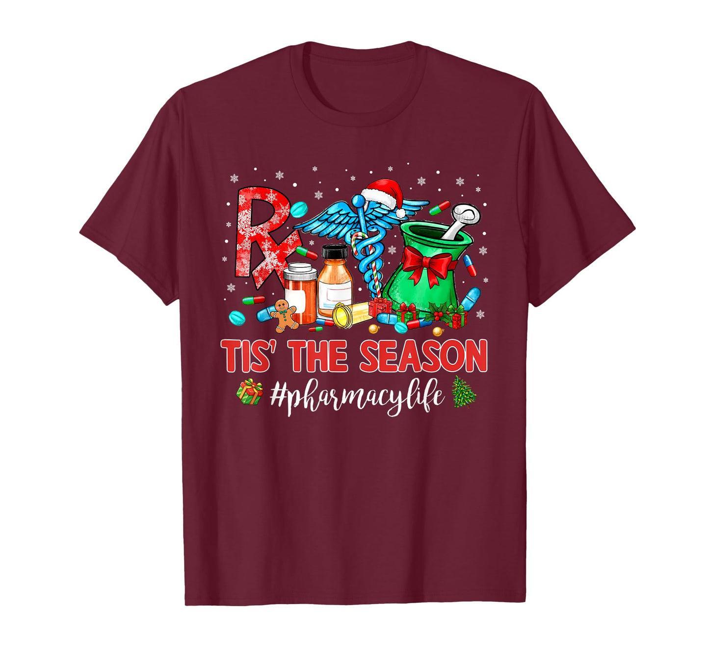 Tis The Season Christmas CPhT Life Pharmacy Technician T-Shirt