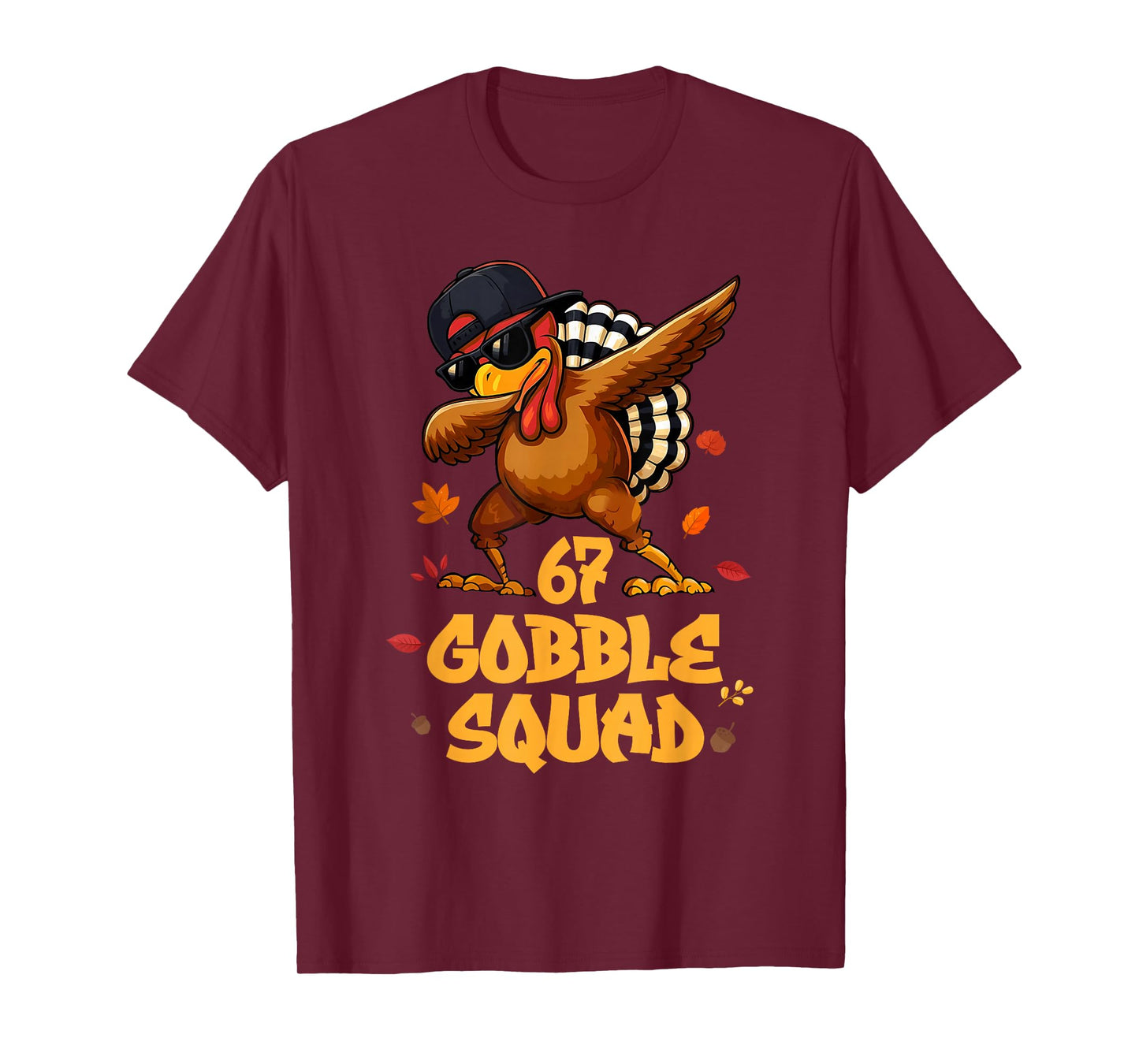 67 Gobble Squad Dabbing Turkey Thanksgiving Toddler Boy Kids T-Shirt