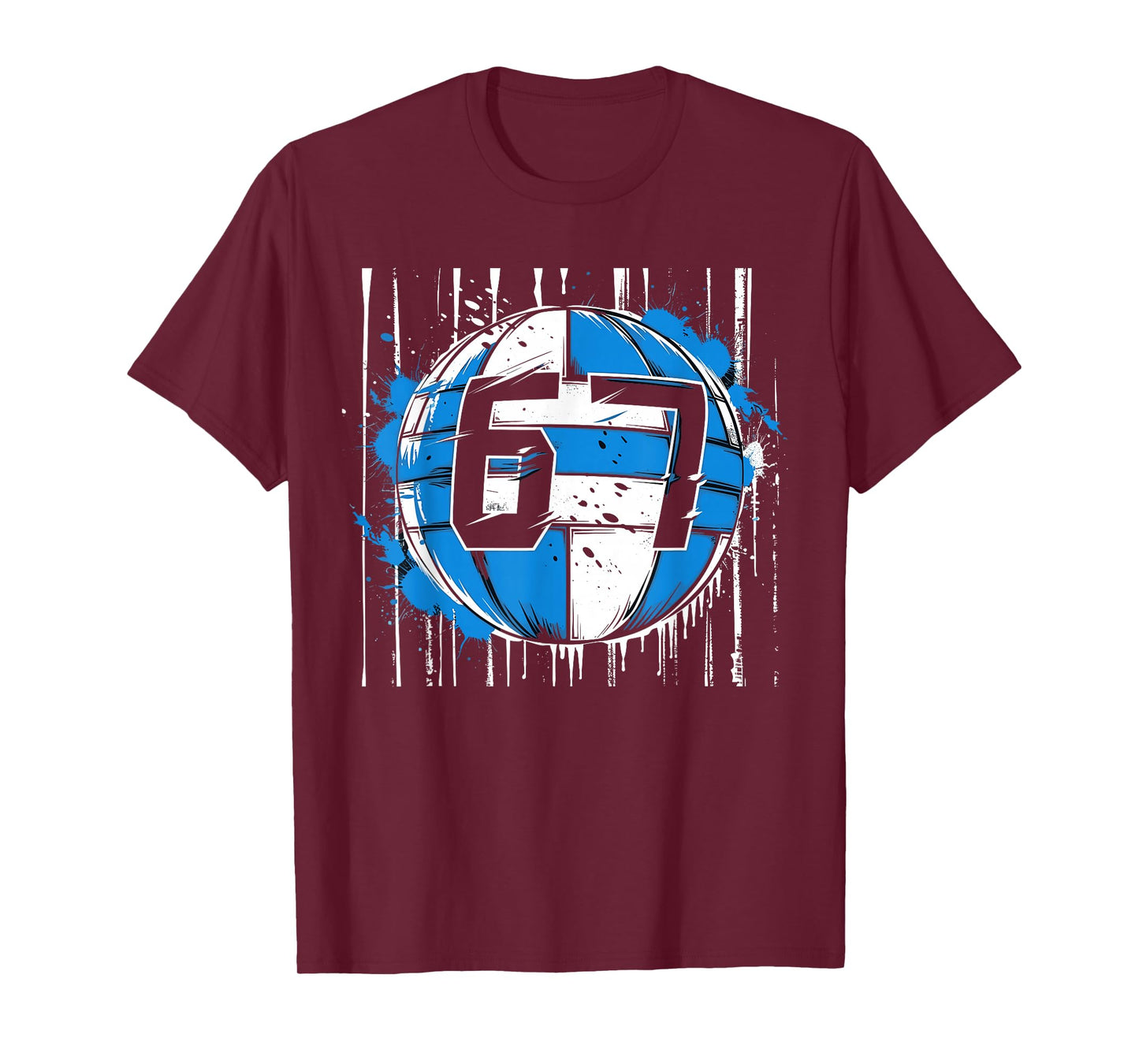 Volleyball 67 Six Seven Alpha Slang 6 7 Meme Kids Teachers T-Shirt