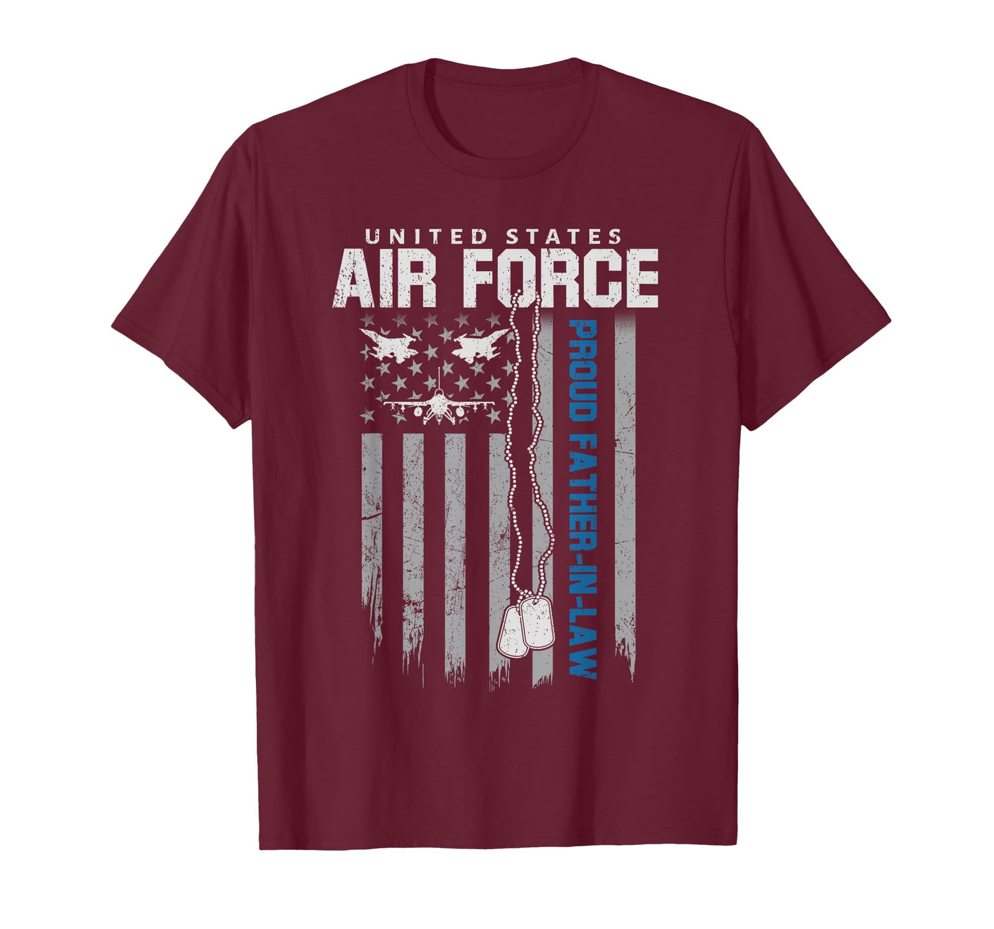 US Air Force Proud Father-in-Law Flag USAF Family Matching T-Shirt