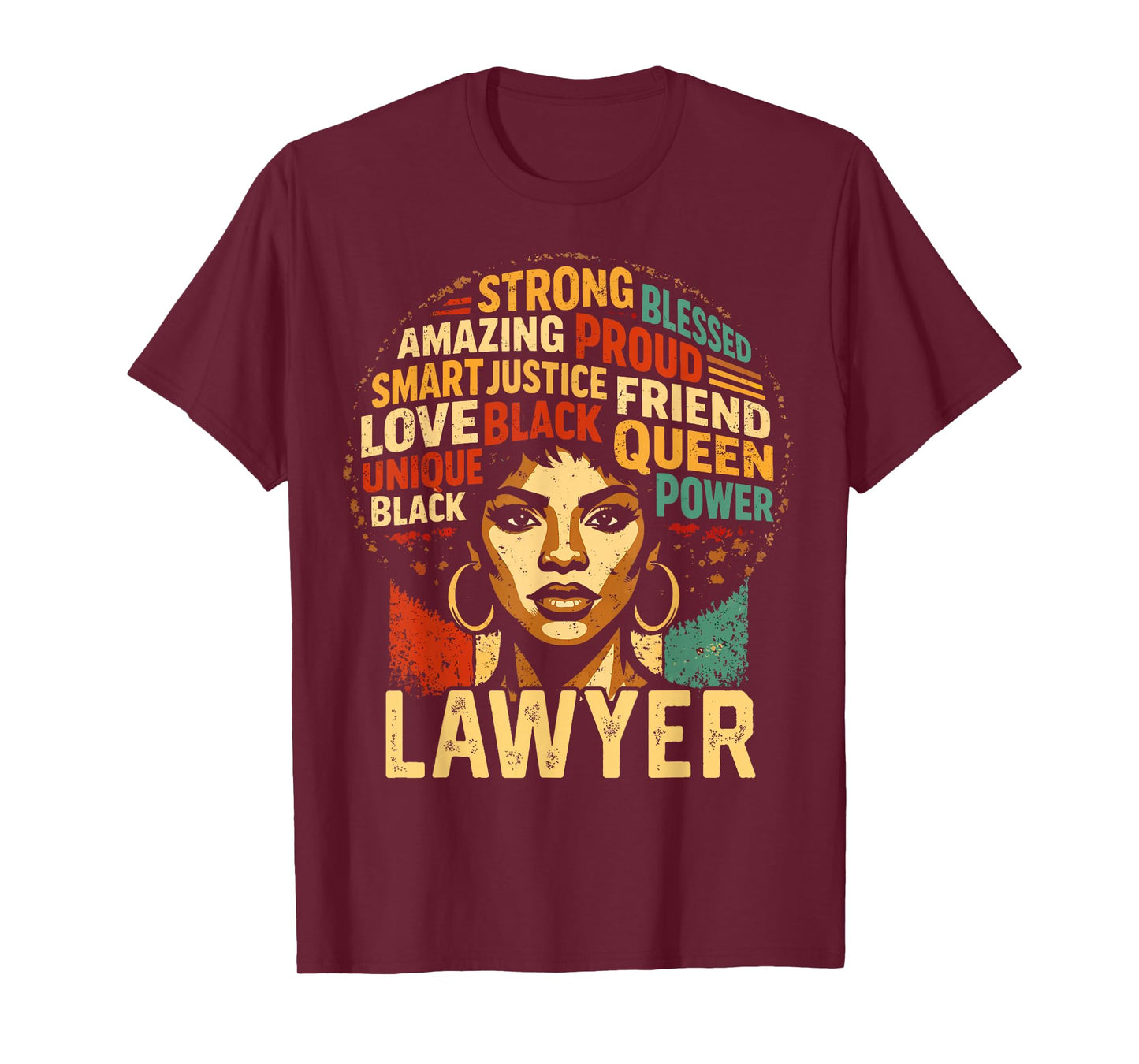 Lawyer Black History Month Powerful Black Pride Art Design T-Shirt