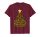 Book Christmas Tree Book Lover Teacher Librarian T-Shirt