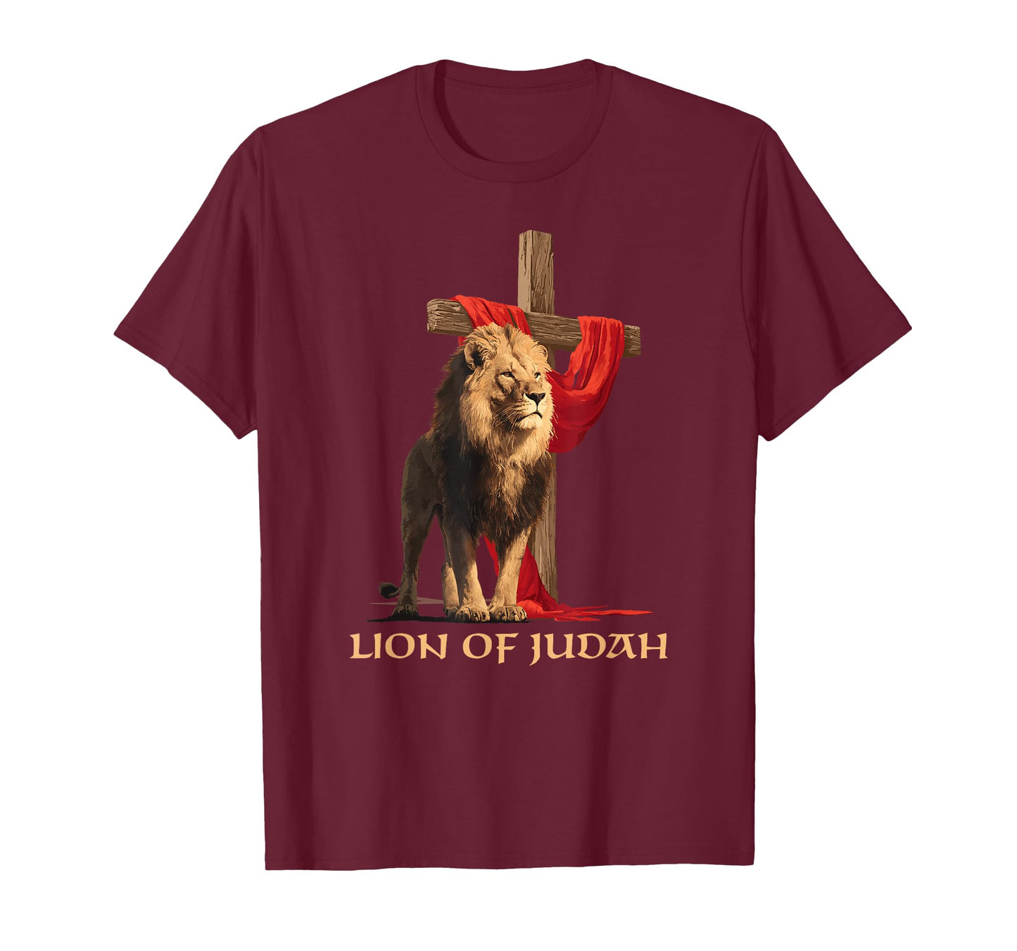 Lion of Judah Christian Faith Cross T-Shirt