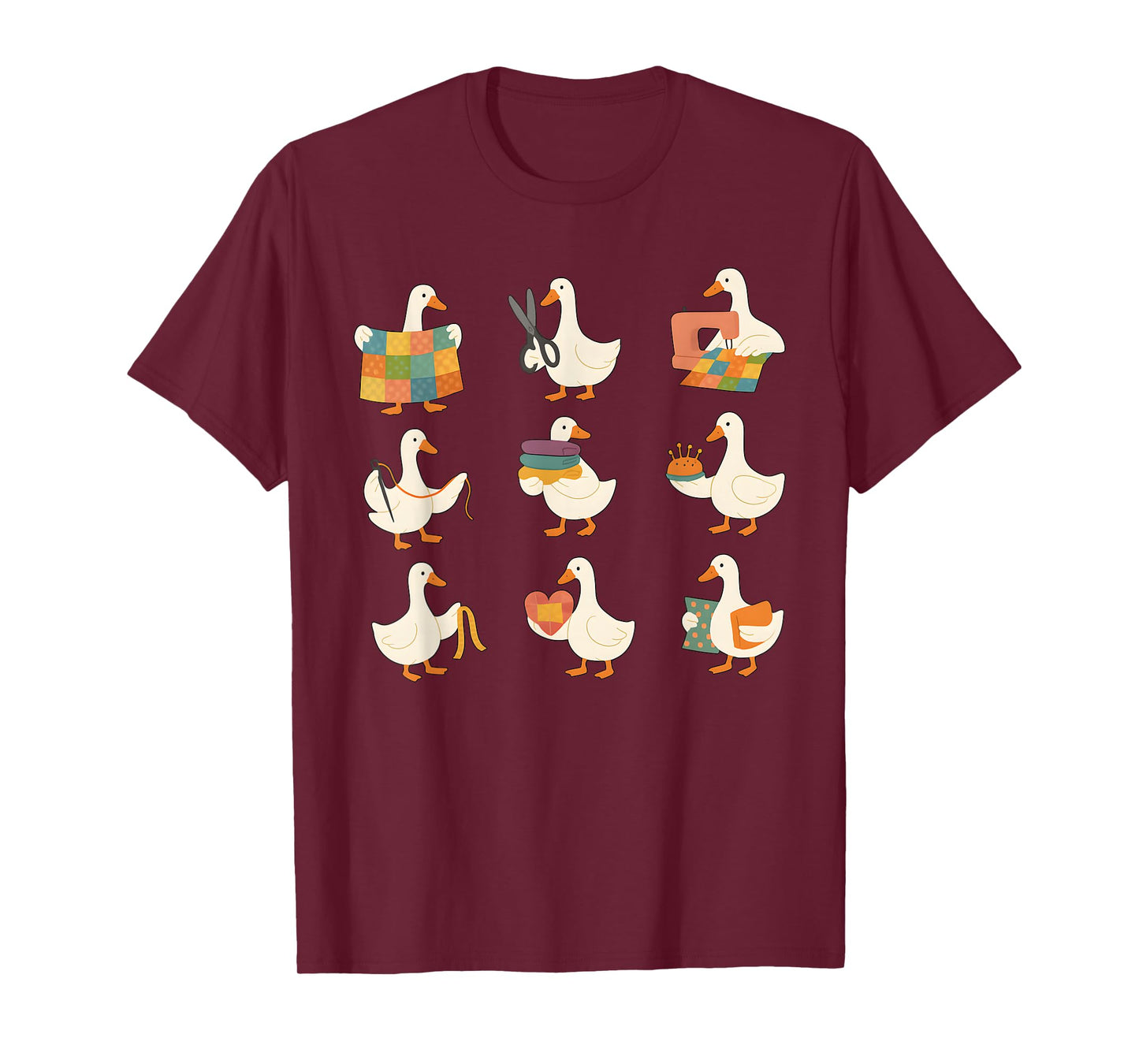 Funny Goose Sewing, Cute Quilting Patchwork Quilt Maker T-Shirt