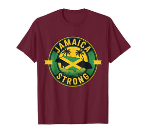 Jamaica Strong I Love Jamaican Flag Heart Women Men T-Shirt