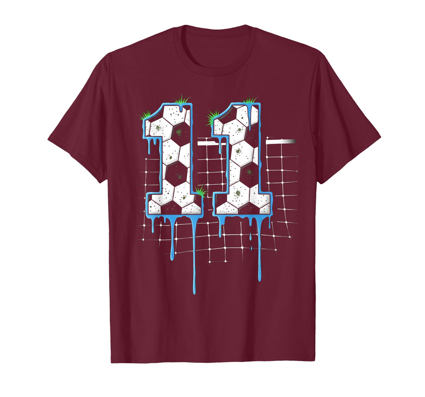 Soccer 11 Year Old Ice Cream Drip Youth 11th Birthday Boy 11 T-Shirt
