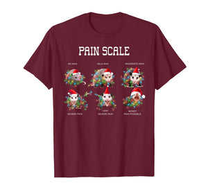 Pain Scale Funny Opossum Merry Christmas Xmas Lights Holiday T-Shirt