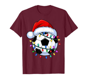 Santa Soccer Ball Christmas Soccer T-Shirt