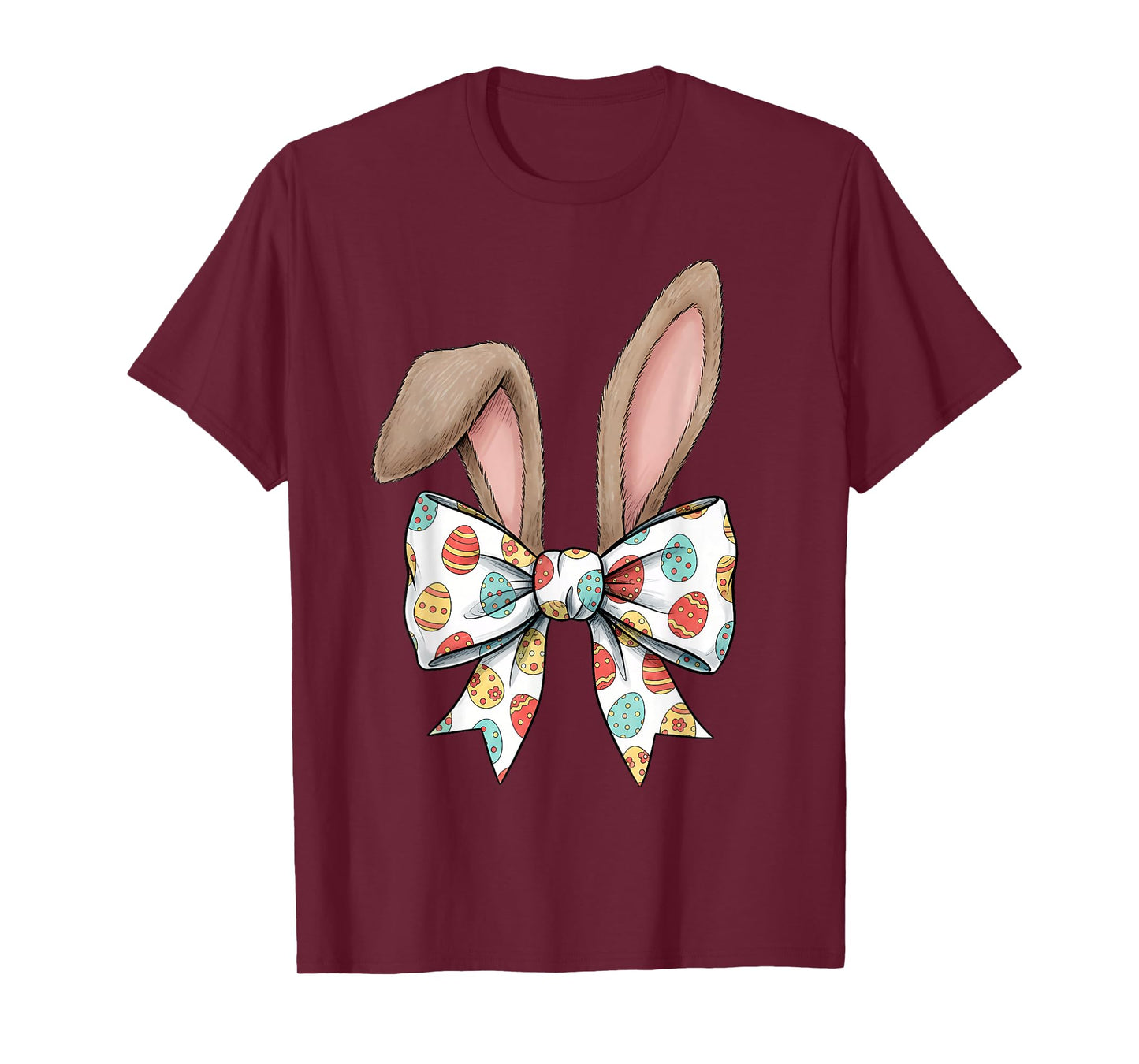 Easter Day Coquette Bow Cute Bunny Rabbit Women Girls Teens T-Shirt