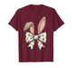 Easter Day Coquette Bow Cute Bunny Rabbit Women Girls Teens T-Shirt