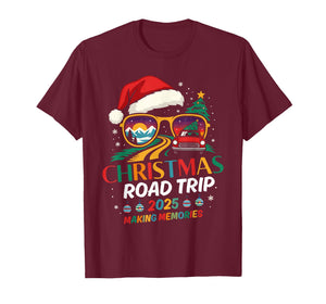 Christmas Road Trips 2025 Men Women Kids Family Matching Fun T-Shirt